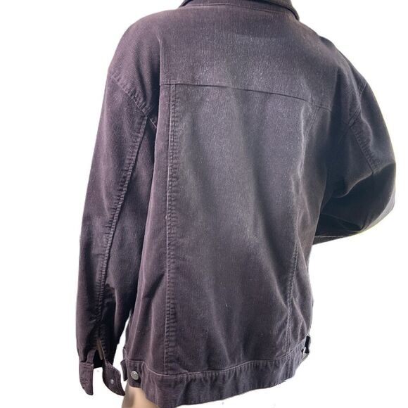 Avenue Blues Brown Corduroy Button-Up Collared Casual Long Sleeve Jacket Sz Med - Picture 10 of 14